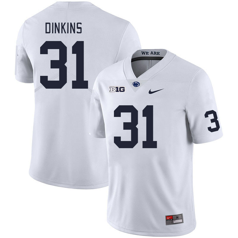 Men #31 Kolin Dinkins Penn State Nittany Lions College Football Jerseys Stitched Sale-White